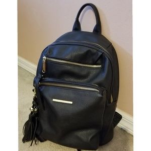 (Steve Madden) black leather backpack
